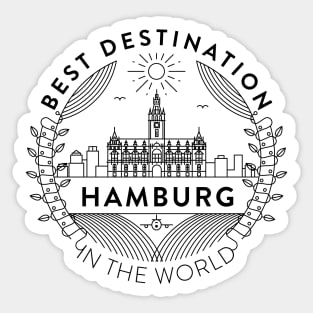 Hamburg Minimal Badge Design Sticker